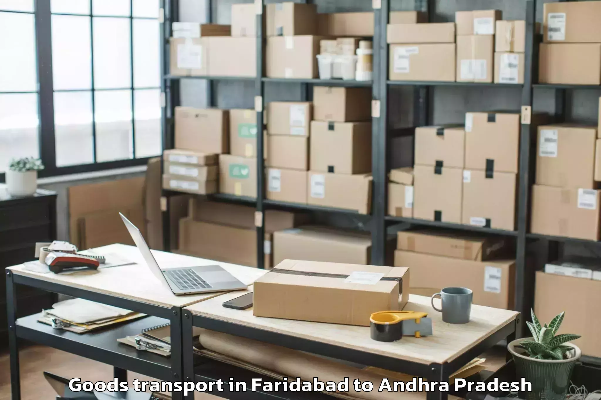 Book Faridabad to Pamur Goods Transport